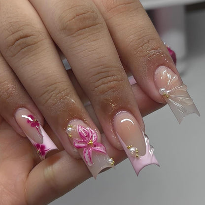 24Pcs Nail Press ons, Medium Press On Nails Almond Nude Pink Fake Nails with Cat's Eye Glossy High-end Design, Acrylic Artificial False Stick On Nails for Women Girls