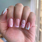 CTTHNBD Press on Nails Square, Medium, Black French Tip Fake Nails