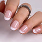 CurvLife Extra Short Oval Press On Nails, Nude Peach Pink, Soft Gel