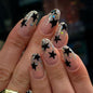 CTTHNBD Press on Nails Almond, Medium, French Tip Fake Nails