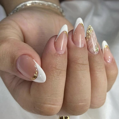 Press on Nails - Short Almond, Cute Polka Dot