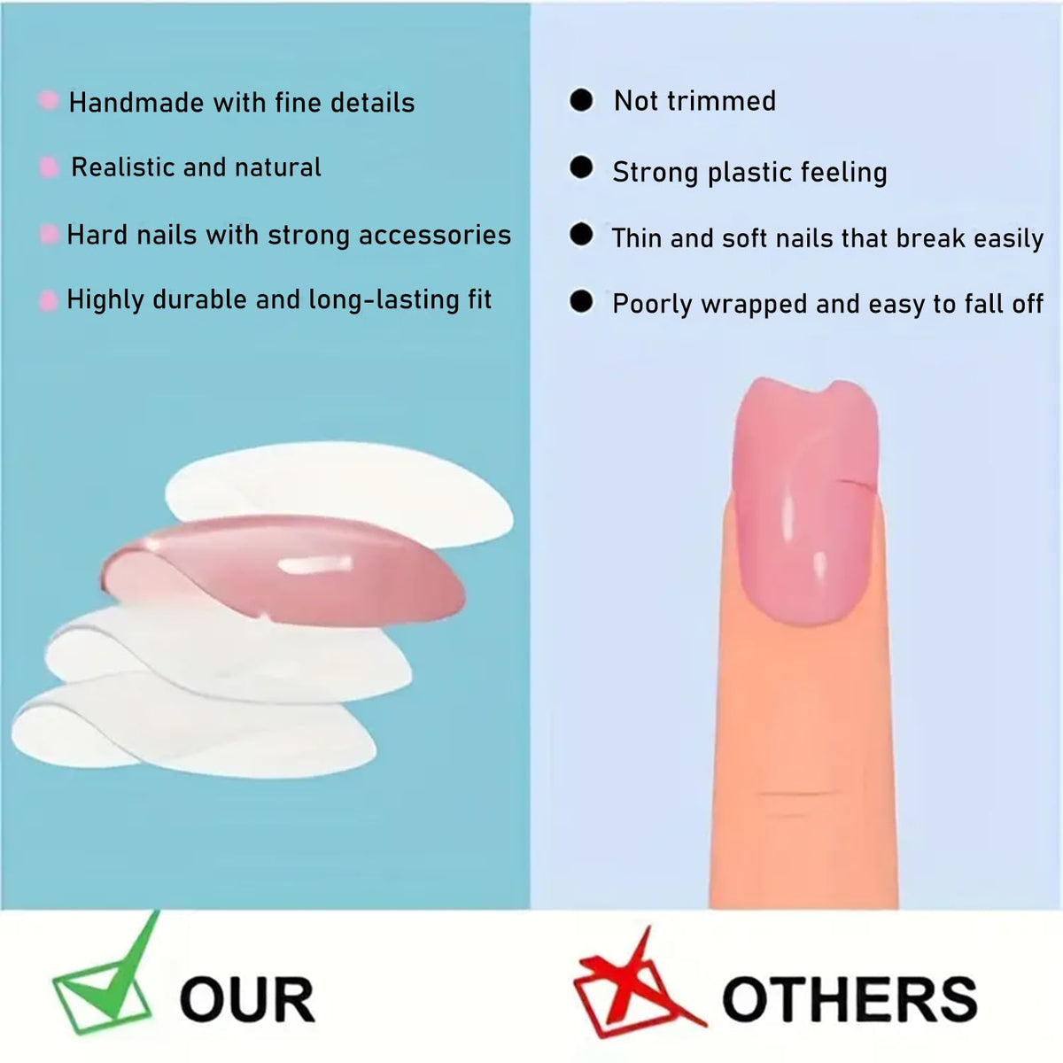 24Pcs Square Press on Nails Medium Length Fake Nails with Rhinestone Designs Bow Pink French Tip False Nails Cute Full Cover Reusable Stick on Nails for Women Girls Manicure Kit