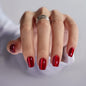 BTArtbox Halloween Press On Nails, French Tip Almond Nails, 32 Pcs Full Kit