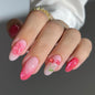 Almond Press On Nails Gold 3d Gold Glitter Ombre Design Date Night Nails For Women