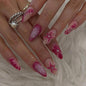 CTTHNBD Press on Nails Almond, Medium, French Tip Fake Nails