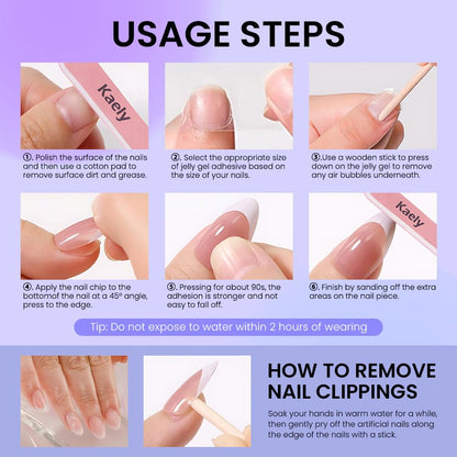 White French Tips Press on Nails, Irregular Gold 3D Lines with Flower & Pearl Design, Reusable Salon Quality Acrylic False Nails for Women, Glue On Nails with Adhesive Tabs for Daily Wear