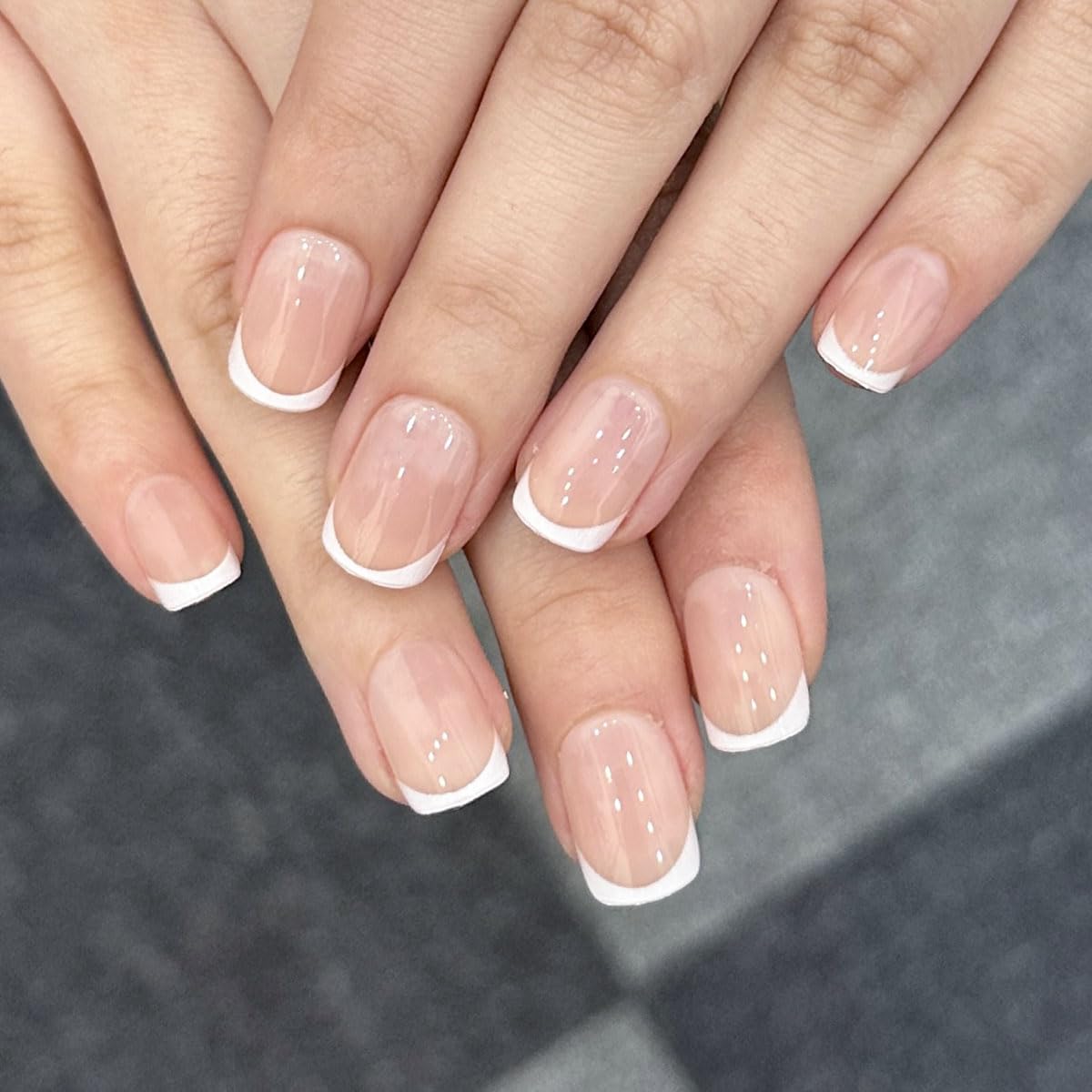 Spring Fake Acrylic Press On Nails – Starry Sky Designer False Nails Medium Almond, Salon Quality, Glossy Reusable Stick-On Nails for Weddings, Outdoor Picnics & Parties | Gift for Women