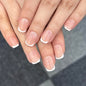 Spring Fake Acrylic Press On Nails – Starry Sky Designer False Nails Medium Almond, Salon Quality, Glossy Reusable Stick-On Nails for Weddings, Outdoor Picnics & Parties | Gift for Women