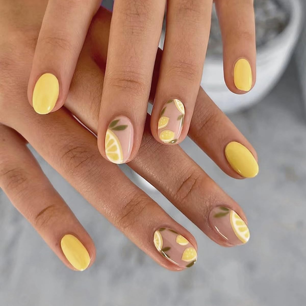 Press on Nails - Short Almond, Cute Polka Dot