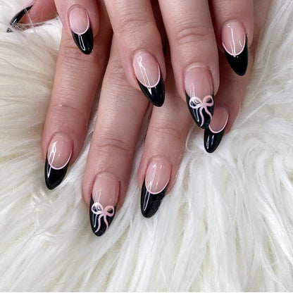 Press on Nails - Short Almond, Cute Polka Dot