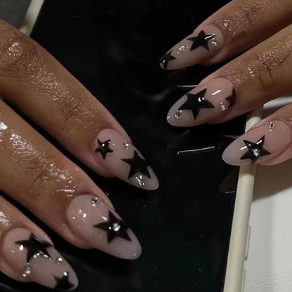CTTHNBD Press on Nails Almond, Medium, French Tip Fake Nails