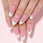 Spring Fake Acrylic Press On Nails – Starry Sky Designer False Nails Medium Almond, Salon Quality, Glossy Reusable Stick-On Nails for Weddings, Outdoor Picnics & Parties | Gift for Women