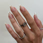 CTTHNBD Press on Nails Almond, Medium, French Tip Fake Nails