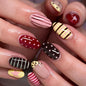 Medium Almond Press On Nails - Polka Dot & Cherry