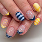 Medium Almond Press On Nails - Polka Dot & Cherry
