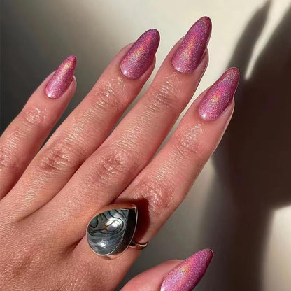 CTTHNBD Press on Nails Almond, Medium, French Tip Fake Nails