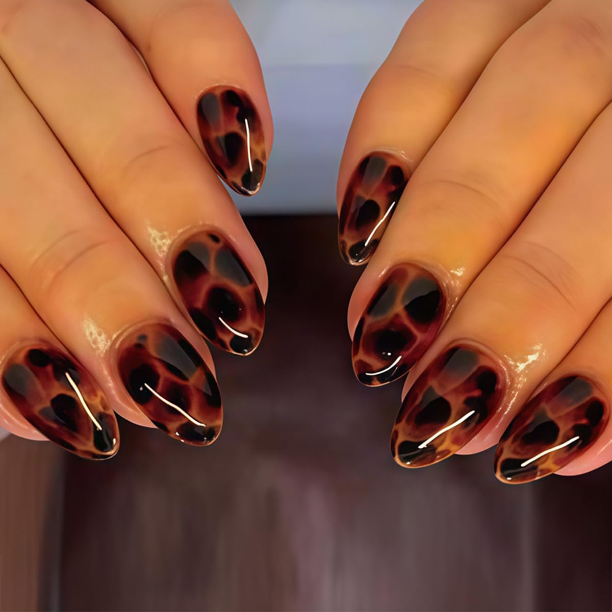 Medium Almond Press On Nails - Polka Dot & Cherry