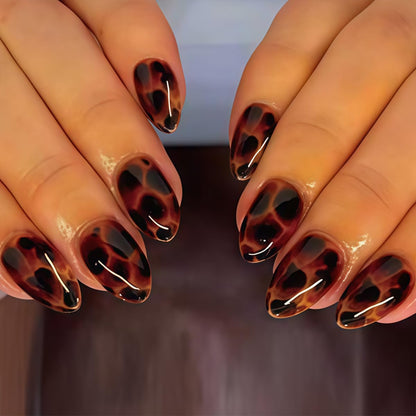 Medium Almond Press On Nails - Polka Dot & Cherry