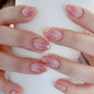 Spring Fake Acrylic Press On Nails – Starry Sky Designer False Nails Medium Almond, Salon Quality, Glossy Reusable Stick-On Nails for Weddings, Outdoor Picnics & Parties | Gift for Women