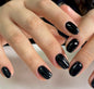 modelones French Tip Press On Nails, Short Oval Fake Nails Nails Press Ons