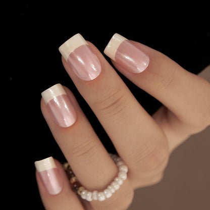 CurvLife Short Square Burgundy Press On Nails, Fall Dark red