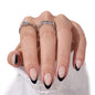 BTArtbox Halloween Press On Nails, French Tip Almond Nails, 32 Pcs Full Kit