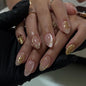 CTTHNBD Press on Nails Almond, Medium, French Tip Fake Nails
