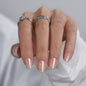 BTArtbox Halloween Press On Nails, French Tip Almond Nails, 32 Pcs Full Kit