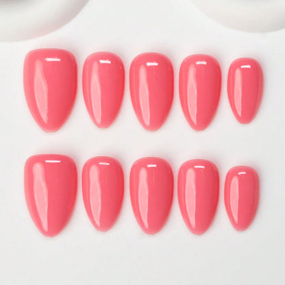 Handmade Press on Nails Short Almond Nude Polka Dot Glossy Reusable Fake Nails, Minimalist Beige Acrylic Press on Nails with White Dot Design for Women Girls 10 PCS(M)