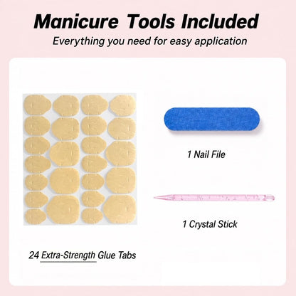 Long Square Press on Nails - Leopard Print French Tip Fake Nails Press ons with 3D Gold Pearl and Red Flower Designs, Glossy Reusable Autumn Winter Stick on False Nails for Women 24PCS