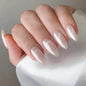 CTTHNBD Press on Nails Almond, Medium, French Tip Fake Nails