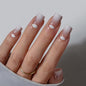BTArtbox Halloween Press On Nails, French Tip Almond Nails, 32 Pcs Full Kit