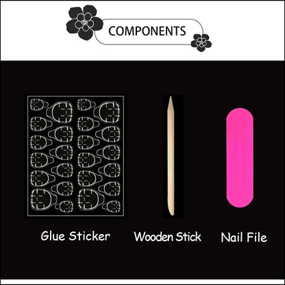 CTTHNBD Press on Nails Almond, Medium, French Tip Fake Nails