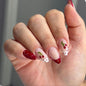 Medium Almond Press On Nails - Polka Dot & Cherry