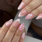 CTTHNBD Press on Nails Almond, Medium, French Tip Fake Nails