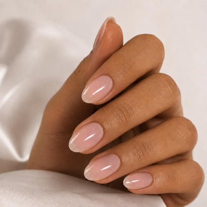 Fall Press on Nails Medium Almond, French Tip & Leopard Print