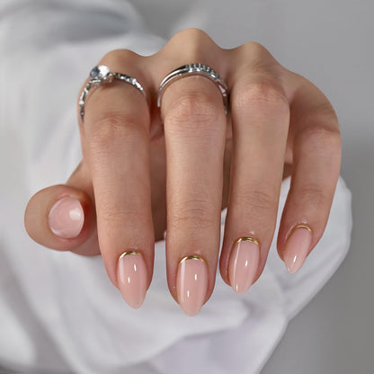 BTArtbox Halloween Press On Nails, French Tip Almond Nails, 32 Pcs Full Kit