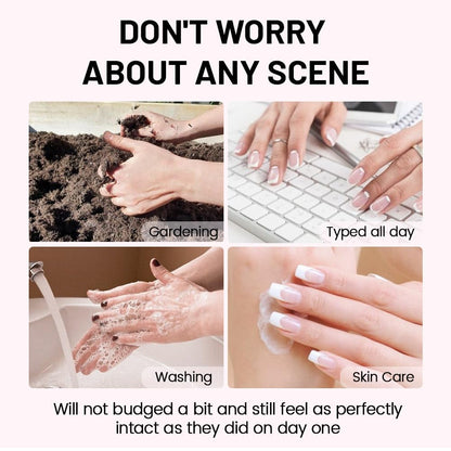 Spring Fake Acrylic Press On Nails – Starry Sky Designer False Nails Medium Almond, Salon Quality, Glossy Reusable Stick-On Nails for Weddings, Outdoor Picnics & Parties | Gift for Women