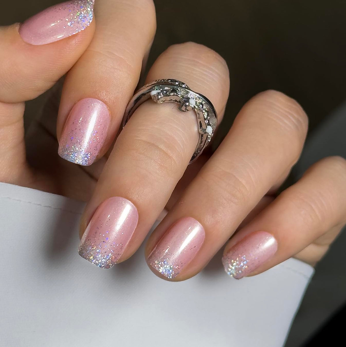 CurvLife Short Square Burgundy Press On Nails, Fall Dark red