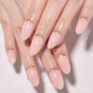 White French Tips Press on Nails, Irregular Gold 3D Lines with Flower & Pearl Design, Reusable Salon Quality Acrylic False Nails for Women, Glue On Nails with Adhesive Tabs for Daily Wear