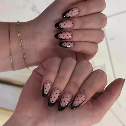 Medium Almond Press on Nails Brown Leopard