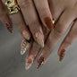 Press on Nails - Short Almond, Cute Polka Dot