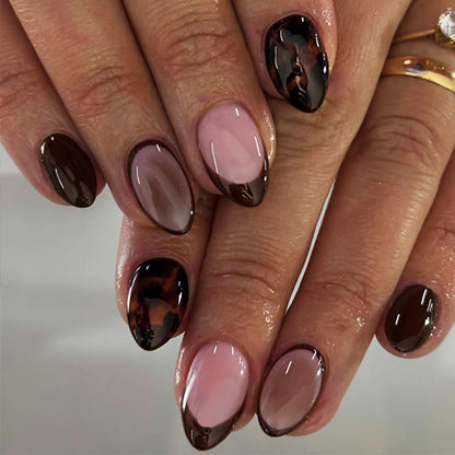 Press on Nails - Short Almond, Cute Polka Dot