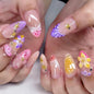 Medium Almond Press On Nails - Polka Dot & Cherry