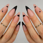 CTTHNBD Press on Nails Almond, Medium, French Tip Fake Nails