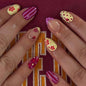 Medium Almond Press On Nails - Polka Dot & Cherry