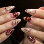 CTTHNBD Press on Nails Almond, Medium, French Tip Fake Nails