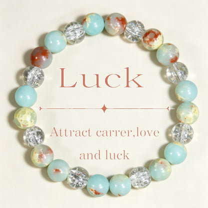 3 Styles Optional, Semitic Style Handmade Colored Suzhou Stone Lucky Bracelet, Attracting Career, Love And Wealth Jewelry, Suitable for Women'S Daily Wear, Party And Beach Party, Stackable, Unisex Jewelry