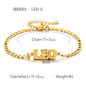 Women's 3:1 Fergal Constellation Bracelets for Women - Hypoallergenic Tarnish Proof Stainless Steel, Waterproof, English Letter Accents, Golden & Silvery Metal Chain Link, Zodiac Signs Female All Seasons Daily Wear Costume Jewelry