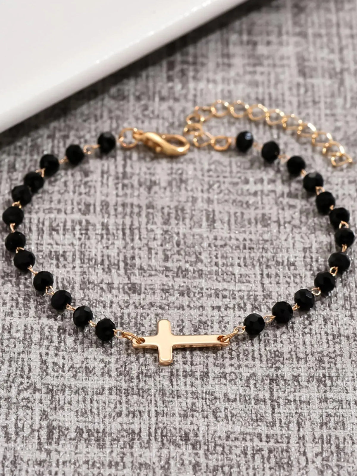 Fashion Cross Charm Decor Bracelet, Cross Beads Bracelet, Beaded Bracelets, Fashionable Temperament Beaded Design Hand Jewelry for Party, Daily Clothing Decor for Girl, Trendy All-match & Exquisite Jewelry for Birthday Gift, Fashionable Bracelet Style